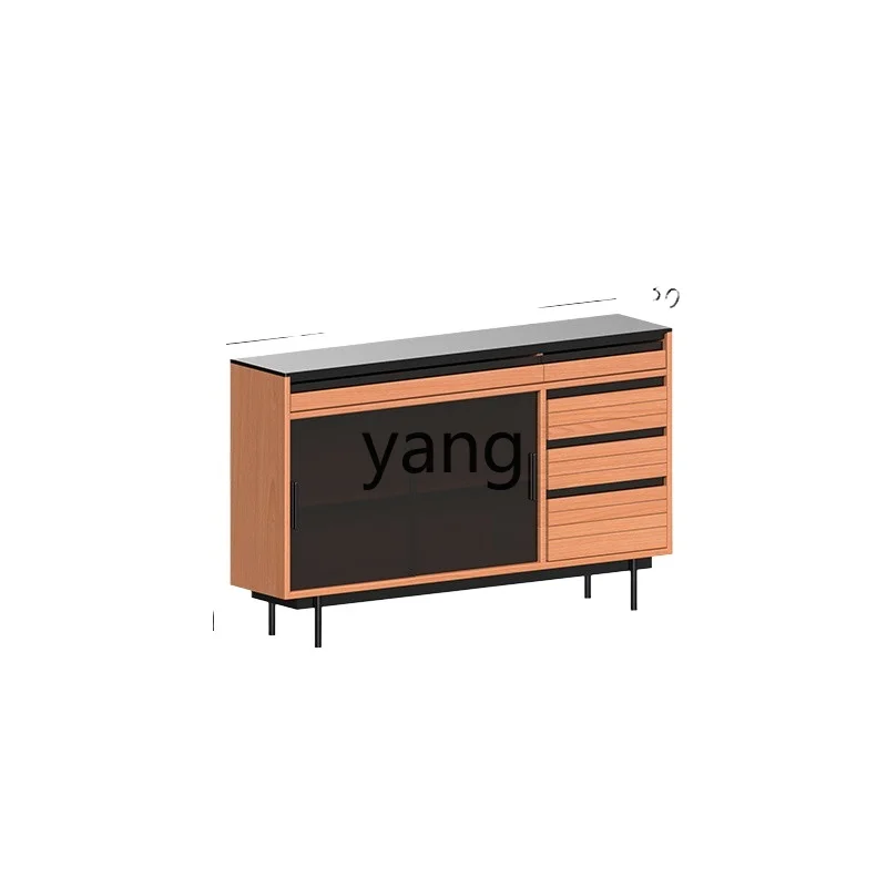 

LTT solid wood small apartment side cabinet cherry wood dining side living room storage wall short cabinet