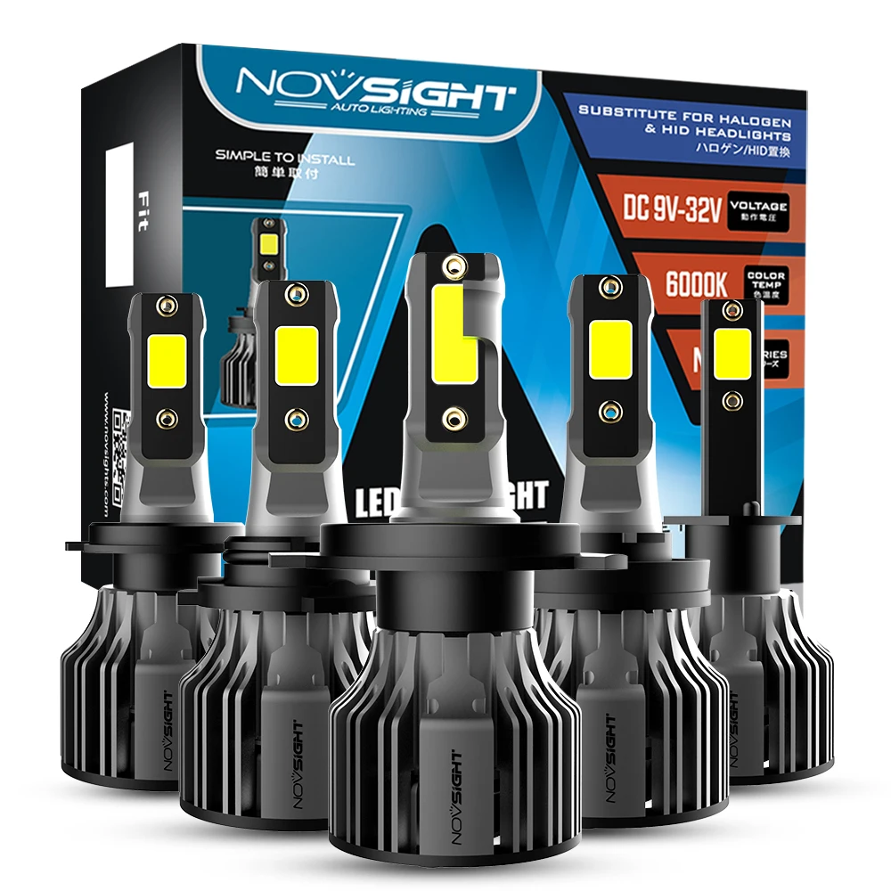 NOVSIGHT Led Car Headlight H1 H3 H4 H7 H11 H8 H9 H13 9005 9006 9007 9003 72W 10000LM 6000K Auto Headlamp Fog Light Bulbs