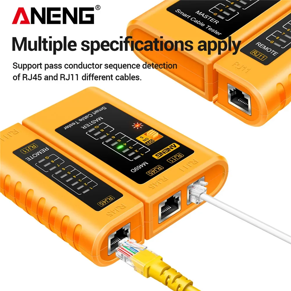 ANENG M469D شبكة محلل تستر كابل lan RJ45 RJ11 RJ12 CAT5 UTP LAN كابل اختبار أداة الشبكات أدوات اختبار إصلاح الشبكة #3