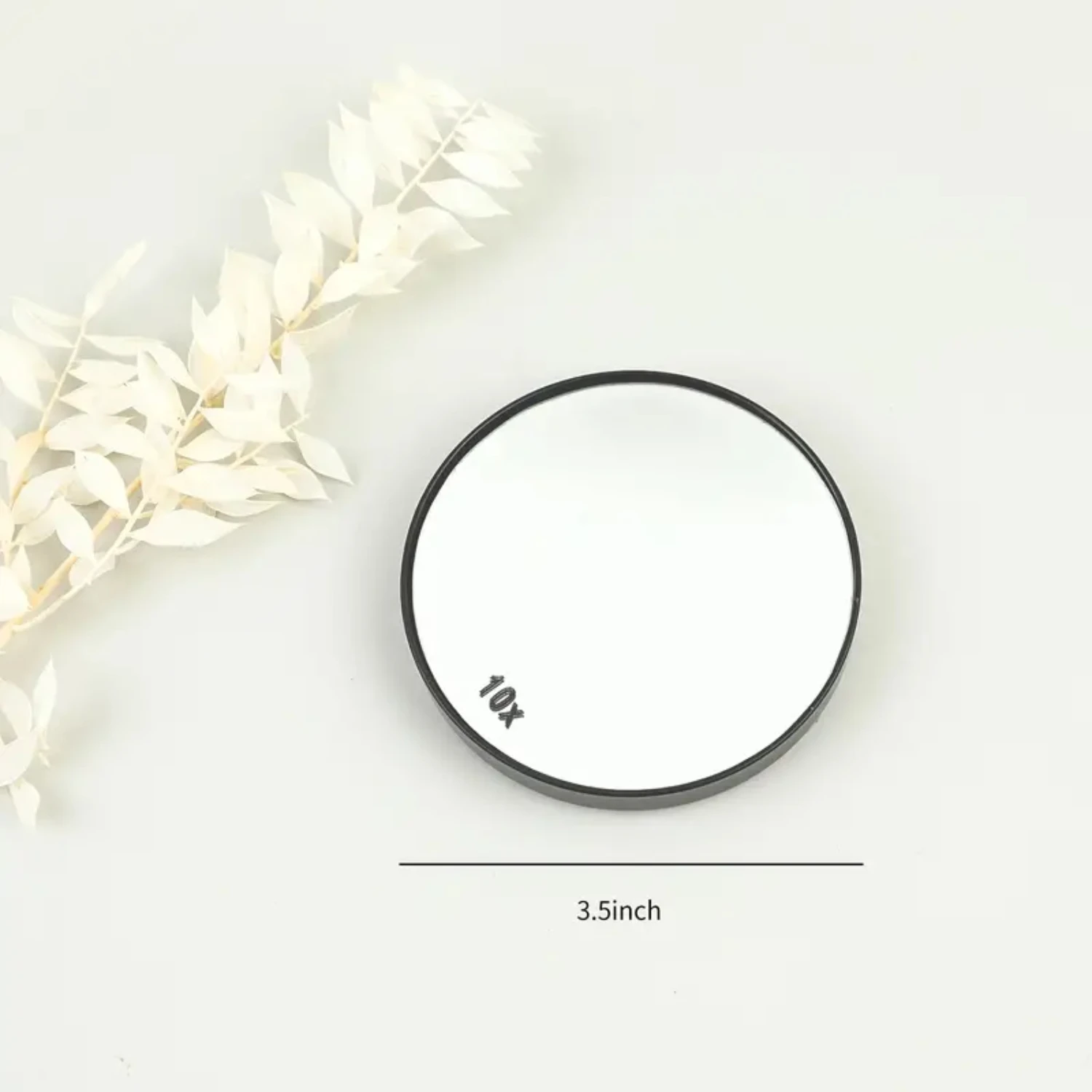 Miroir de maquillage rond grossissant essentiel 10X pour un rasage impeccable à l'absorption cosmétique du visage à la maison ou en voyage