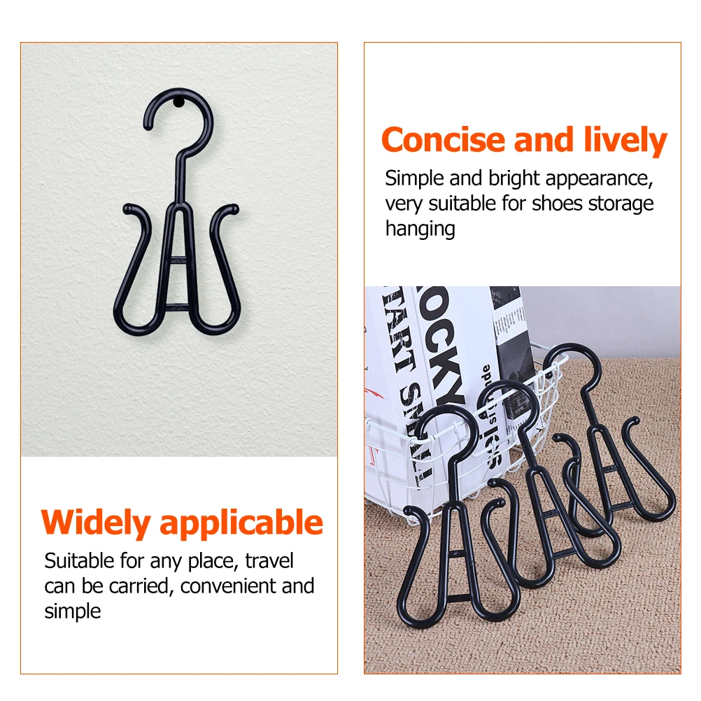 

10 Pcs Hook Storage Rack Shoe ganizer Hanger Drying Slipper Rack Plastic Double Design Lightweight Strong