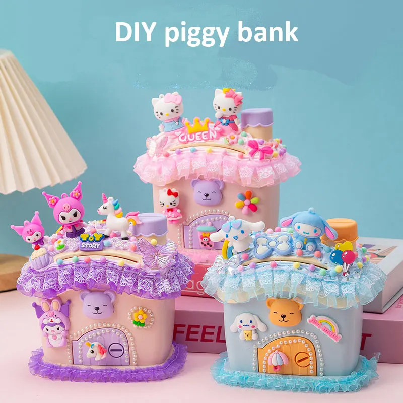 

Creative DIY Cream Glue Piggy Bank for Kids Customizable Money Saving Box Educational Eco-Friendly Parent-Child Xmas Gift