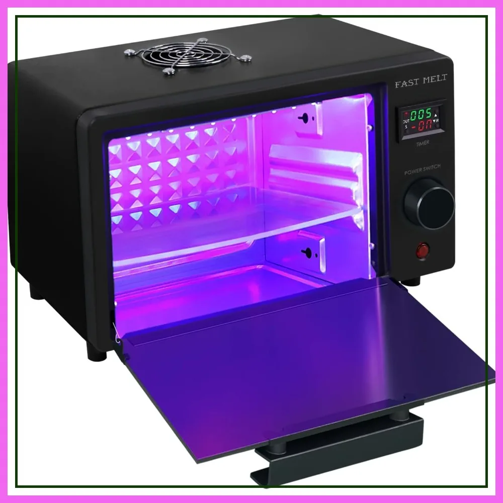 

FAST MELT UV Resin Curing Box,395nm UV Light Station with 36 LED Beads, Auto Timer Digital Display, Tray for Jewelry Making&DIY
