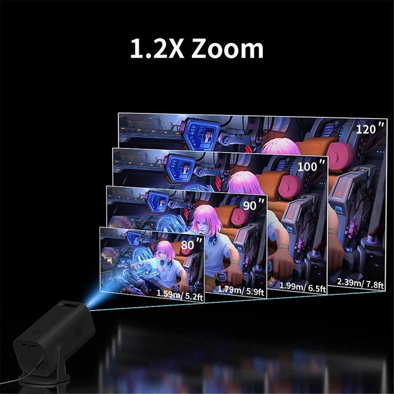 Proyector HP330 de 1080P, miniproyección portátil para el hogar, Android, HD, práctico, multifunción