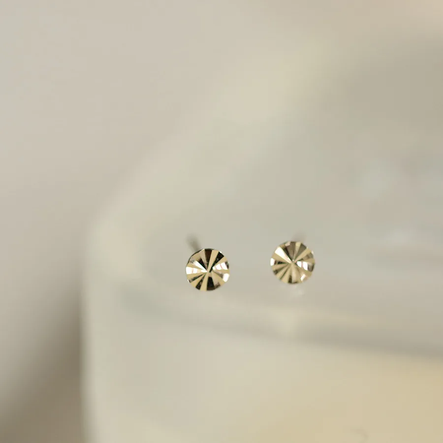 

925 Sterling Silver Engagement Small Round Piercing Stud Earrings For Women Wedding Elegant Luxury Jewelry 2025 Trend Jewellery