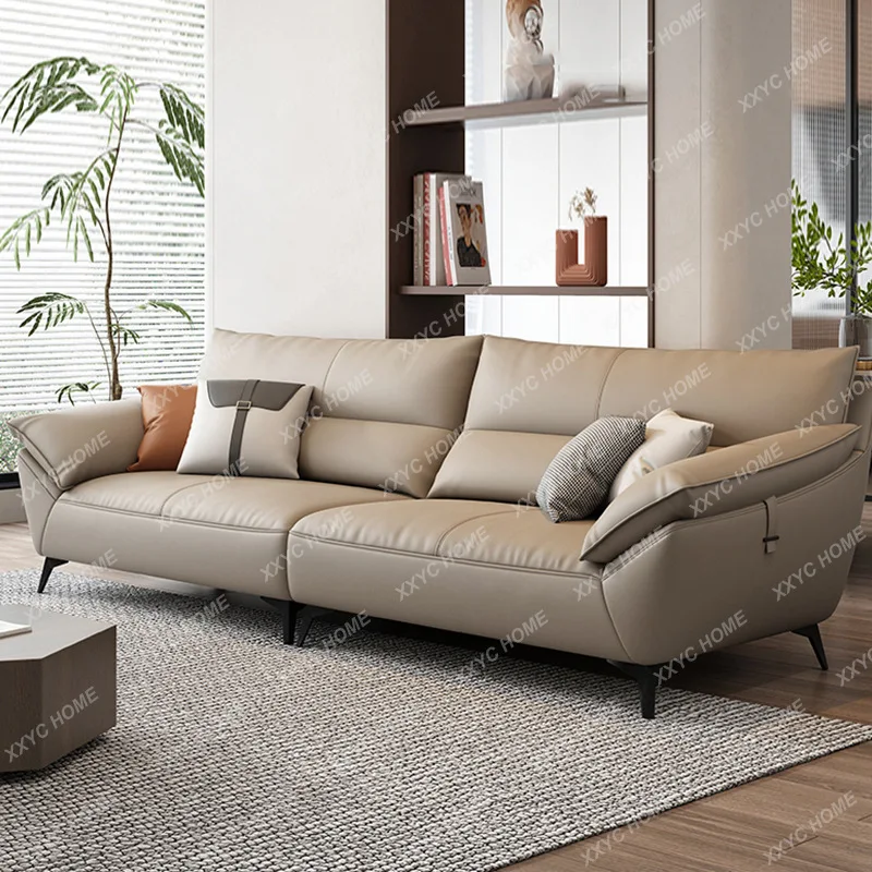 Office sofa leather simple modern business reception office combination two-person sofa