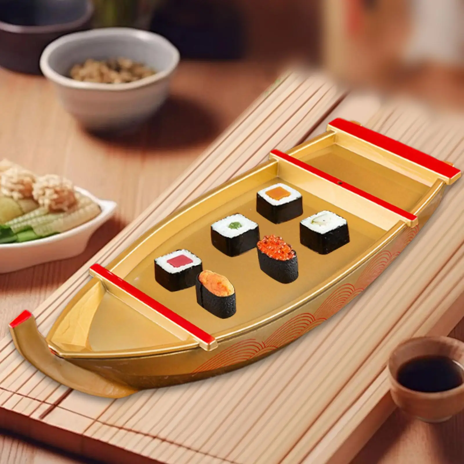 

Sushi Boat Serving Tray Easy to Clean Housewarming Gift Reusable Boat Plate