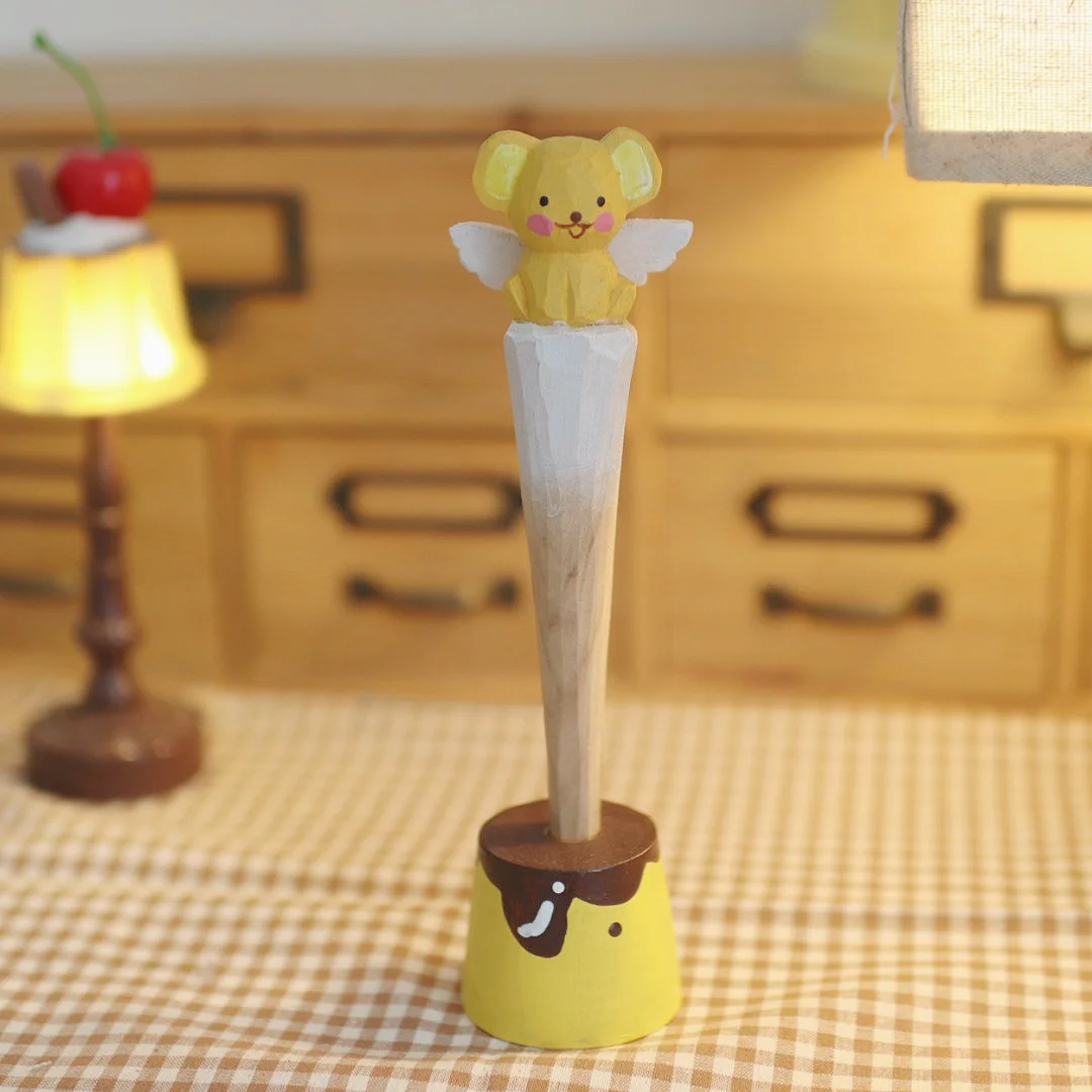 

Креативная ручная работа: деревянная ручка с резьбой в виде сакуры, маленькая черная ручка для письма, канцелярский товар, подарок на день рождения, нейтральная ручка, коллекционный предмет