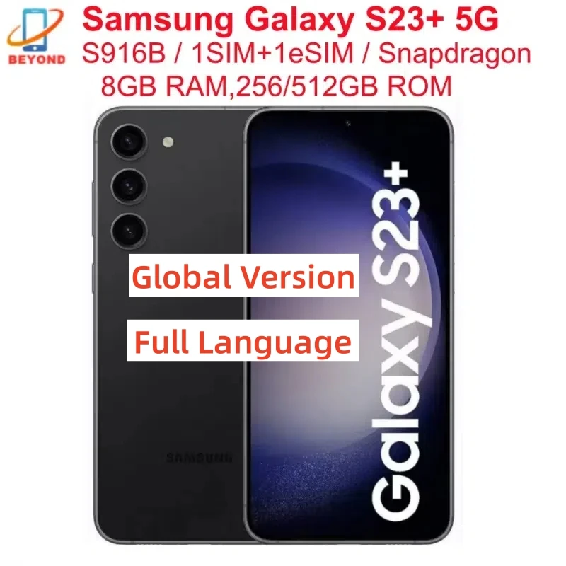 Samsung Galaxy S23 Plus S23+ 5G S916B Global Version 6.6