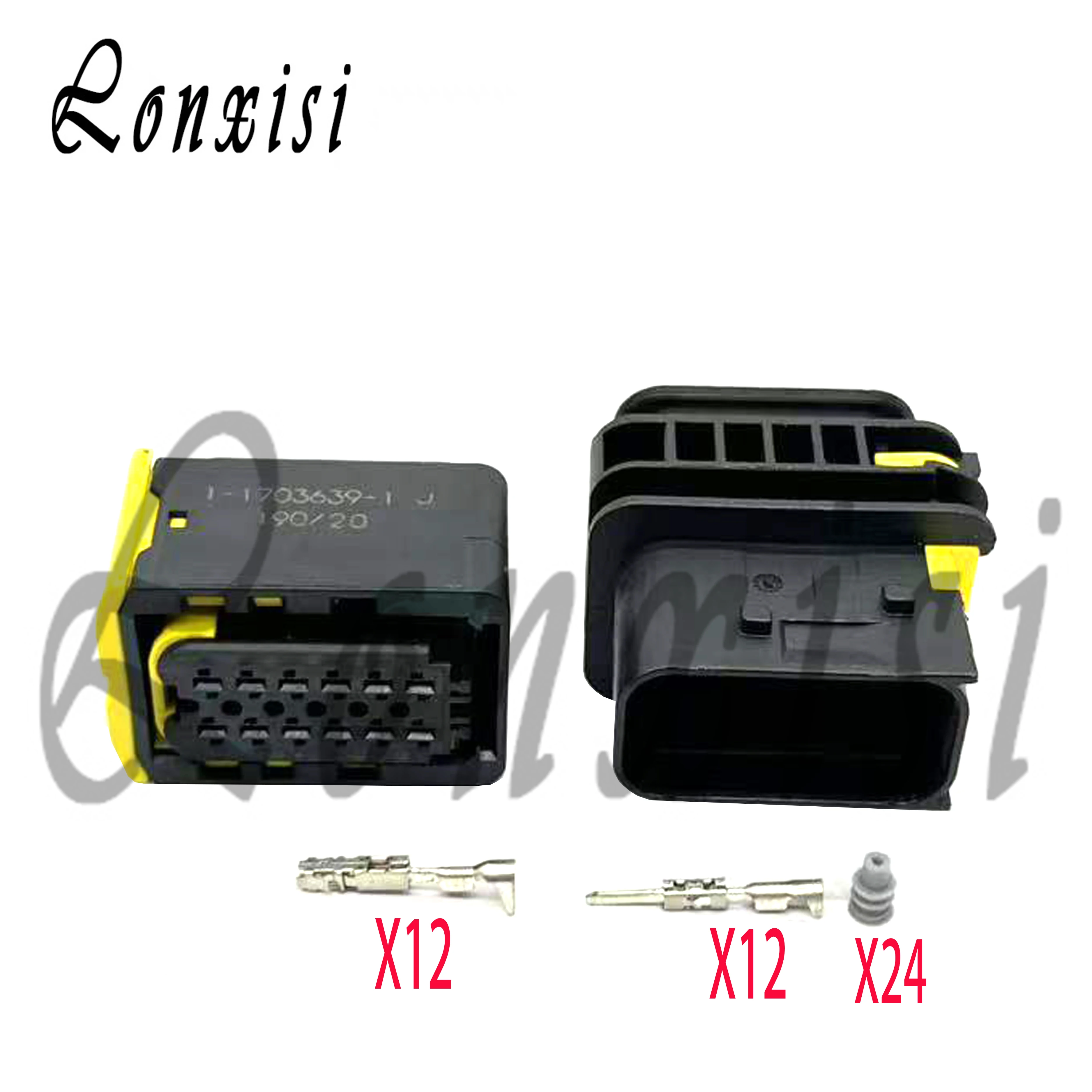 

1 Set 12 Pin 1-1703639-1 1-1564520-1 Female Or Male Automotive Waterproof Connector Plug 0-1670898-1 1-1564414-1