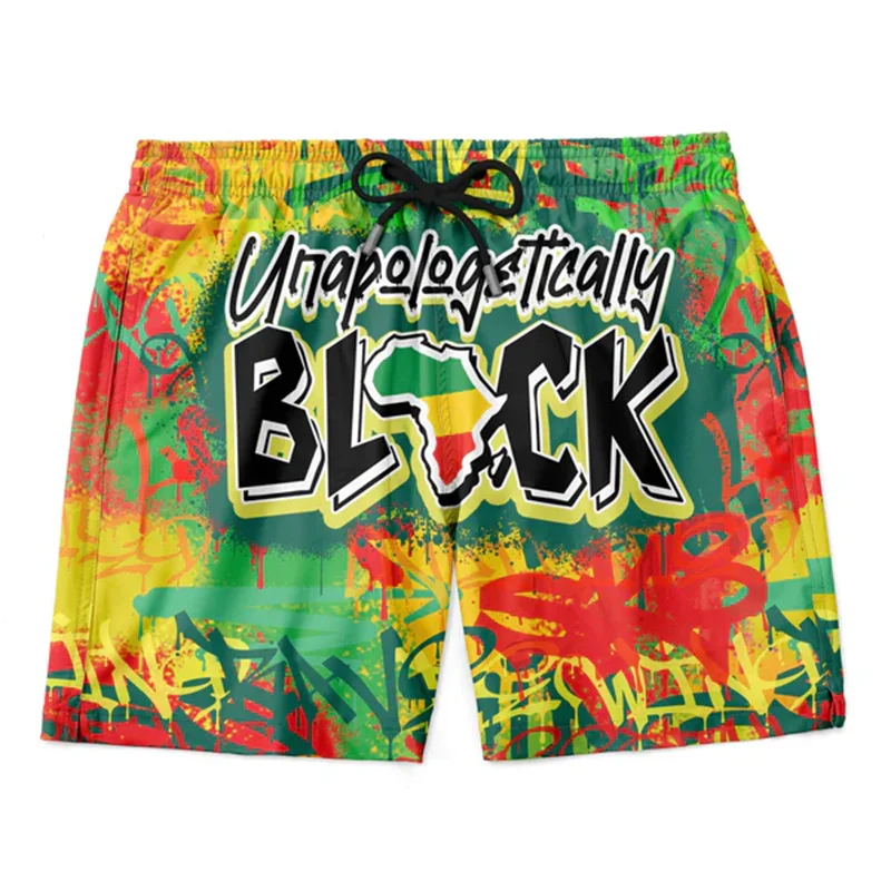 Men's Beach Pants African Tradition Pattern 3D Printed Shorts Men's Summer Oversized Shorts Fitness Streetwear Men's Ropa Hombre