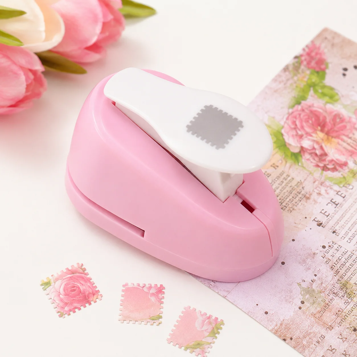 

Creative Lever-style Stamp Pattern Embosser, Rectangular Stamp Envelope Paper Puncher, Diy Diary Scrapbook Card Decoration