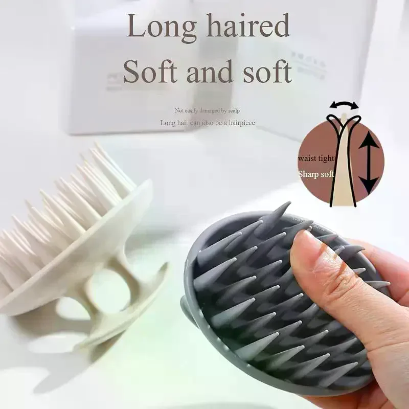 Silicone Scalp Hair Massage Brush Shampoo Massage Comb Bath Wash Hair Care Root Scalp Massager Shower Brush Salon Hair Tool