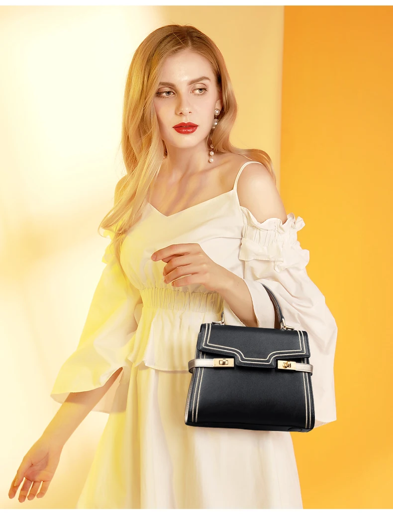 Foxer Kommut Damen Mid Handtasche Damen stilvolle Umhängetasche Hochleistungs-Umhängetasche Split Leder Luxus klappe Umhängetasche – Detail 10