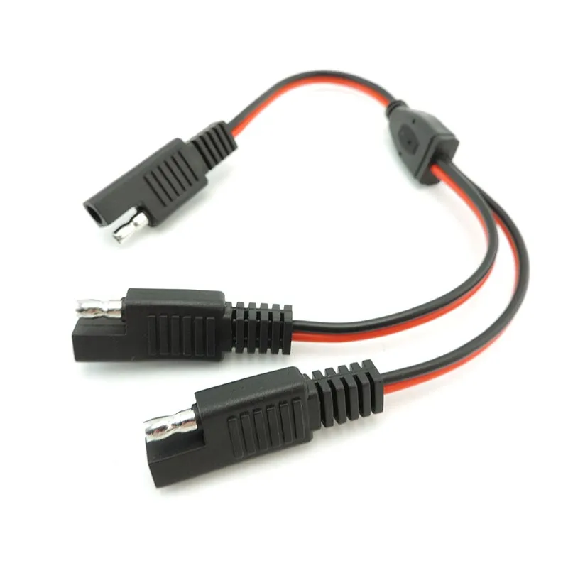 1 SAE to 2 SAE splitter cable Power Extension Cable Plug 18AWG Adapter Connector Quick Connect Disconnect Solar system Cord p1