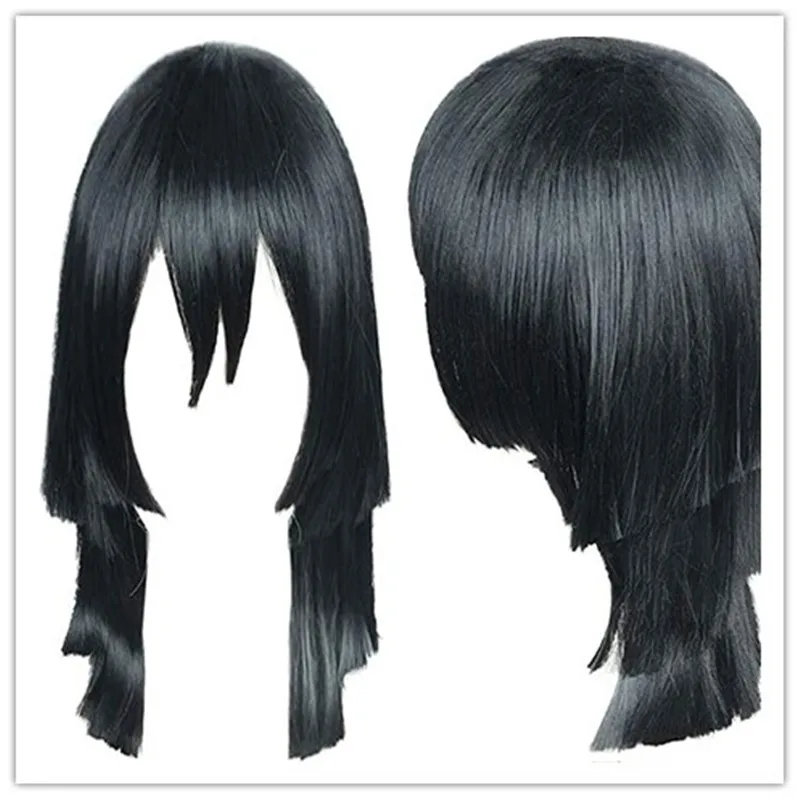 Obanai Cosplay Wigs Anime Short Black Wigs Character Cosplay for Kimetsu no Yaiba for Synthetic Hair Hallowe