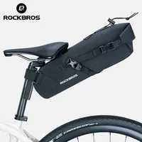 ROCKBROS Bicycle Waterproof Tail Bag 3L Cycling Seat Bag Foldable Road MTB Bicycle Tail Rear Saddle Bag Elastic Trunk Pannier
