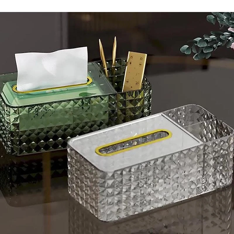 Texture Tissue Boxes Minimalism Plastic Paper Towel Coffee Table Desktop Removable Box Holder Modern Decor