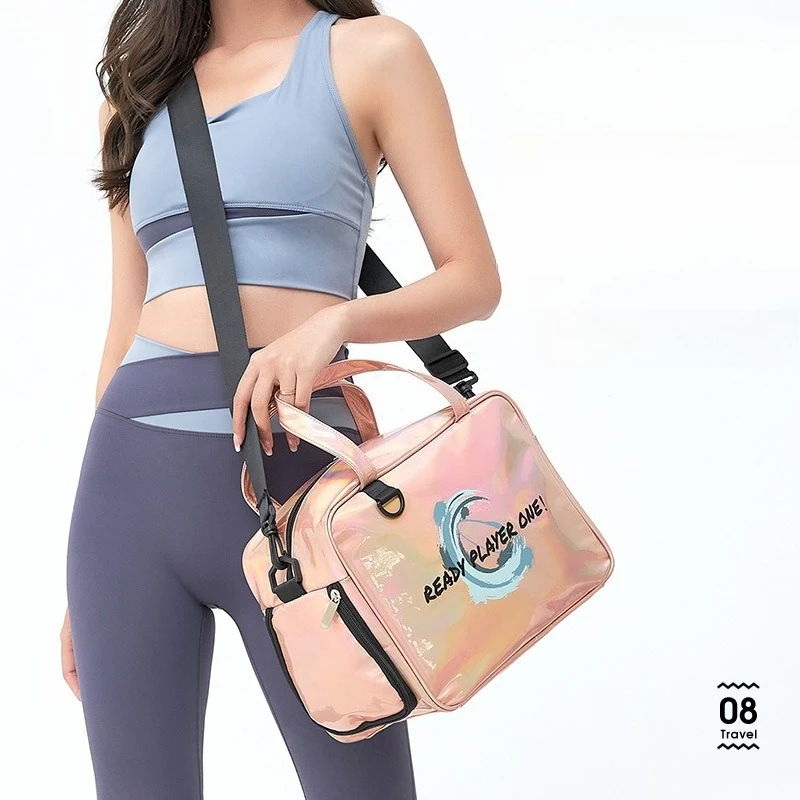 Large Capacity Wet Dry Separation Fitness Yoga Bag Waterproof Beach PVC Handbag Swimming Gear Clothes Storage Bag