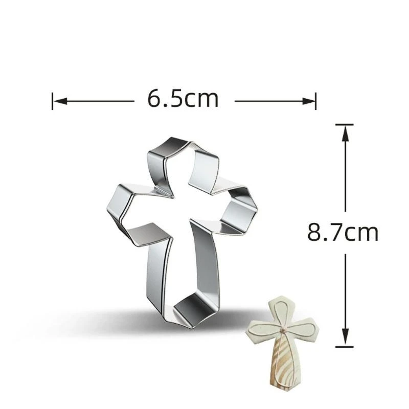 W8EA Cookie Cutters Religious Baptism Crucifix Homing for Pigeon Stainless Ste