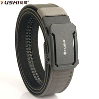 TUSHI Military Tactical Belt for Men Sturdy Nylon Metal Automatic Buckle Police Duty Belt Outdoor Girdle IPSC Sports Accessories