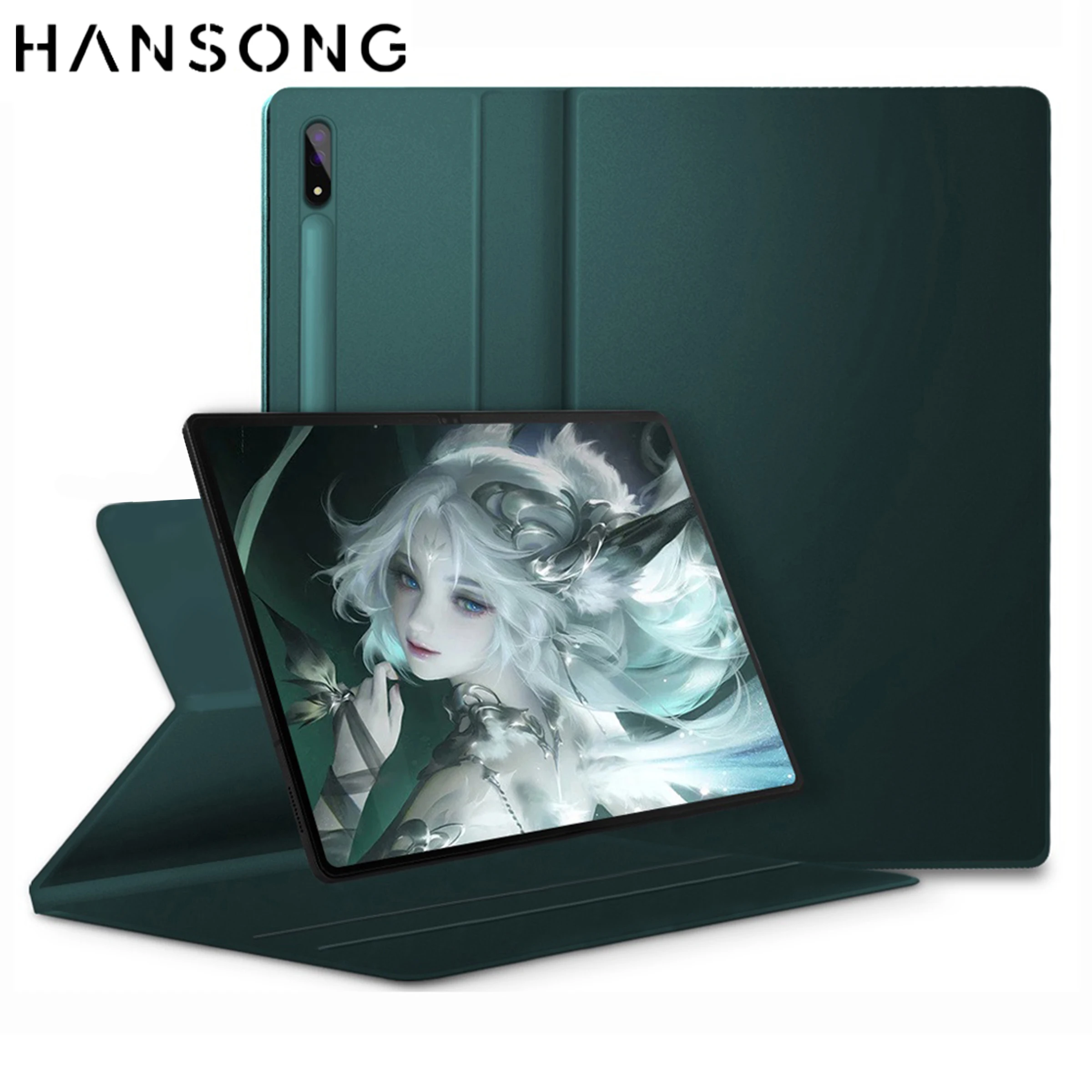 

For Samsung Galaxy Tab Case For S7 S8 S9 11 S7 Plus S7 FE S8 Plus S9 Plus 12.4 S9 Ultra 14.6 Pen Holder Magnetic Cover