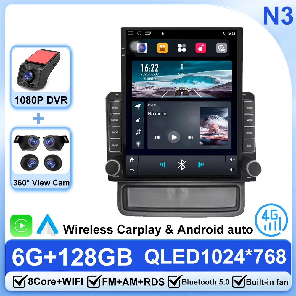 9.7 inch Android 15 Voor Renault Trafic 2 Voor Opel Vivaro EEN Voor Nissan primastar 2006-2014 Auto Radio auto multimedia speler GPS