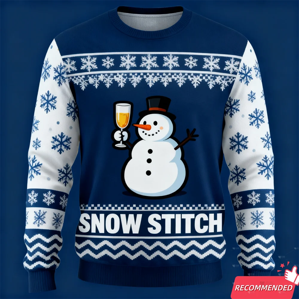 Suéter de Navidad feo con gráfico de cerveza divertida, sudaderas de hombre de jengibre a la moda para mujer, ropa de regalo de Navidad para niño, jersey Y2k Tops