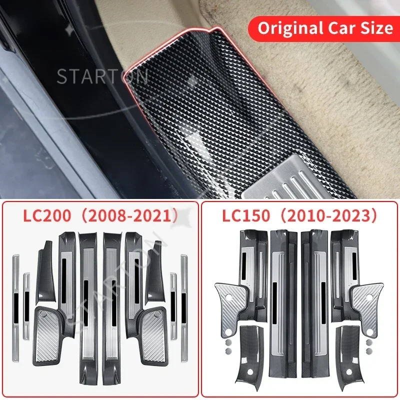 For Toyota Land Cruiser 200 Prado 150 2008-2023 Door Sill Pedal Threshold Upgrades Interior Decoration Accessories