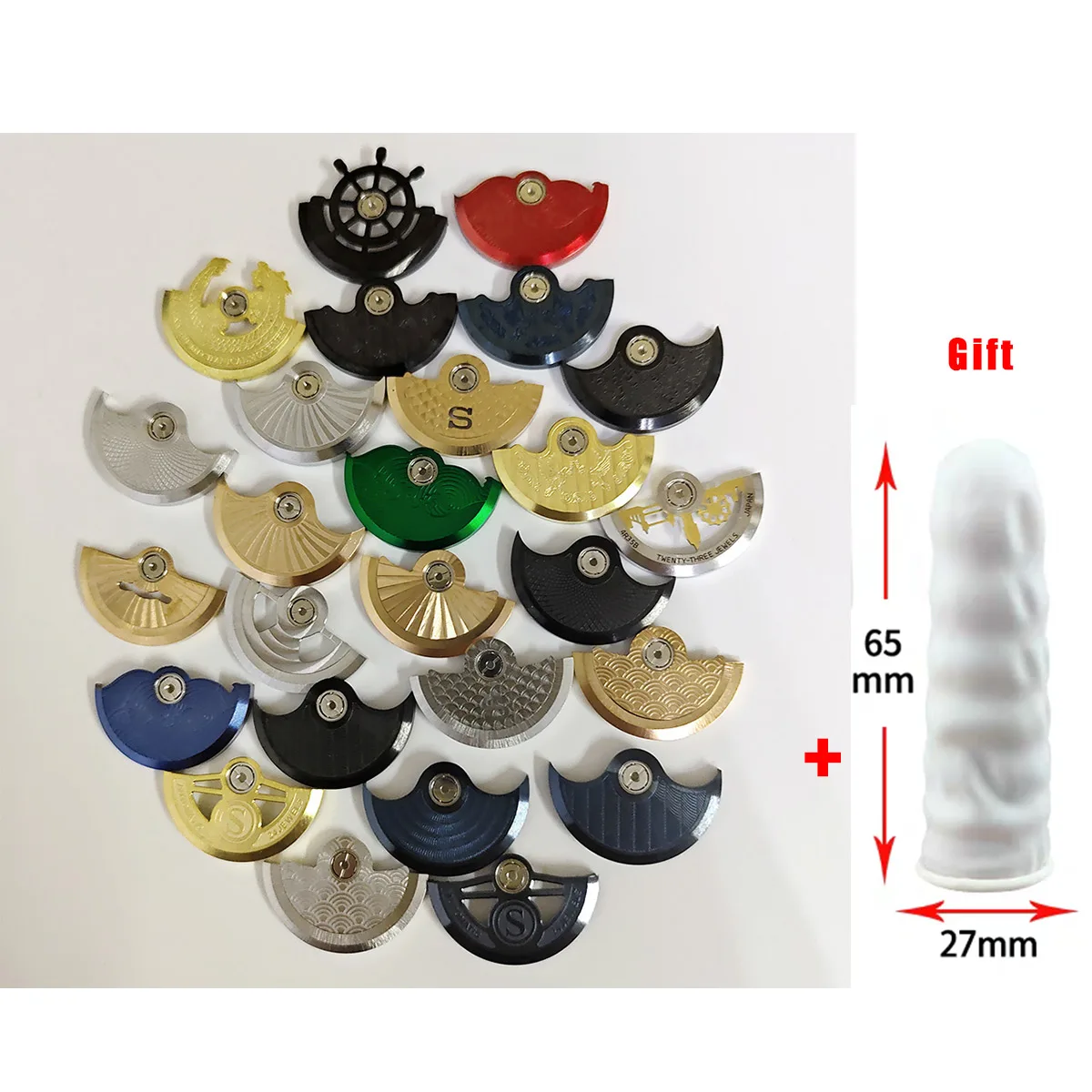 NH35 Movement Rotor with Finger Cots Fit for NH35 NH36 NH38 NH39 4R35 7S26 Movement Pendulum Oscillating Weight Hammer