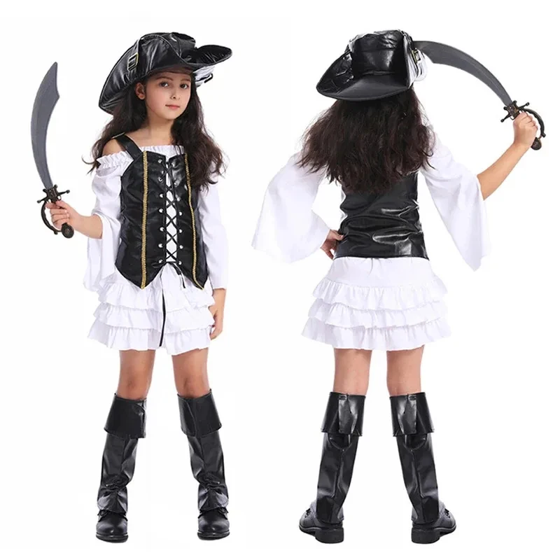 

♥AA Viking Pirates Halloween Costume for Kids Girl Carnival Cosplay Anime Princess Fancy Party Dress Skirt Role Play Se New 2026