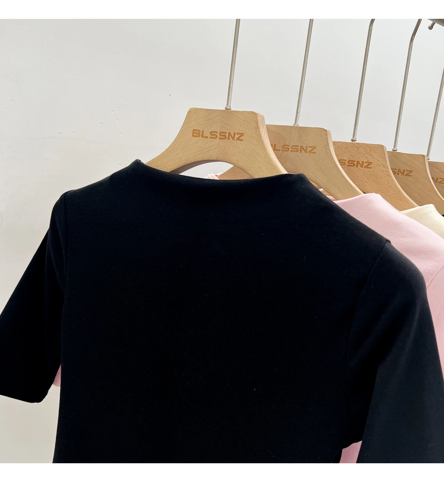 Zjaiss Sommer Damen T-Shirt Aprikose Stehkragen Kurzarm 2026 Frühling Minimalistisches Lässiges Vielseitiges Oberteil Einfarbiges Schlankes T-Shirt – Detail 25