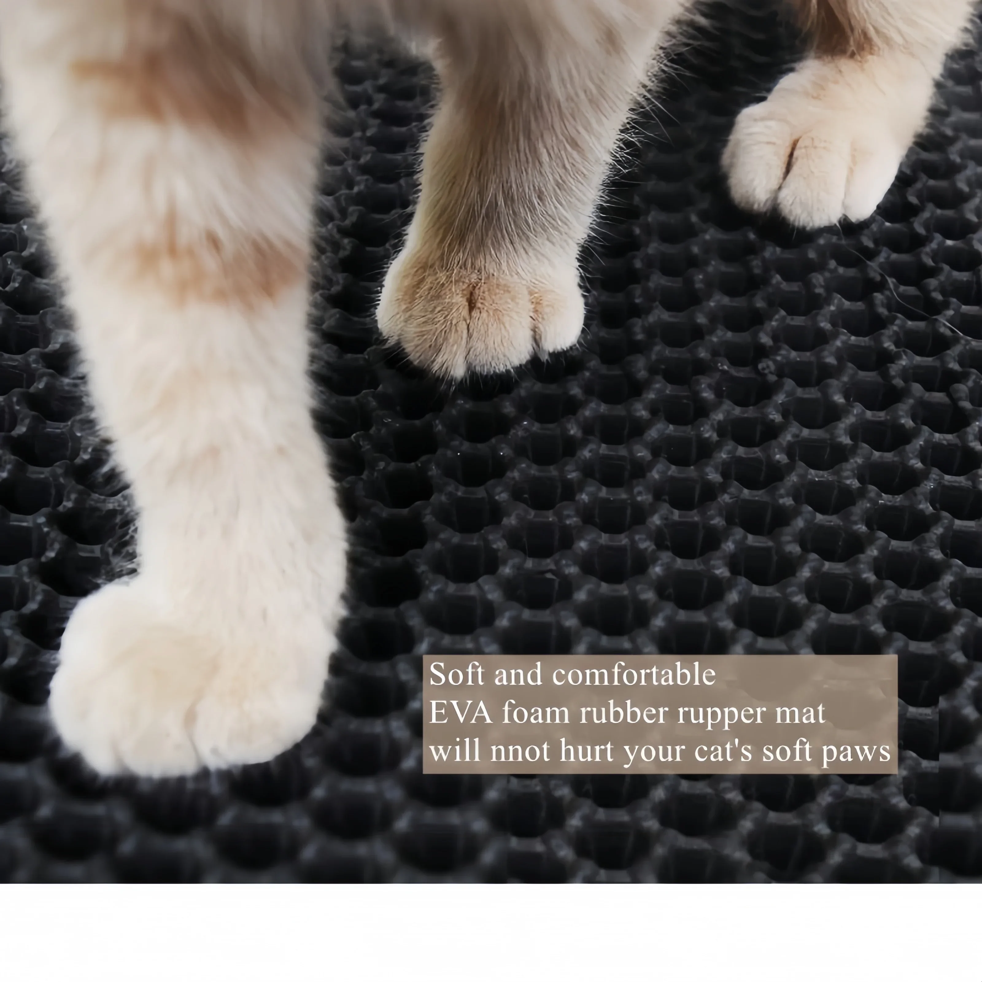 Large size Cat Litter Mat Eva Double Layer Waterproof Cat Litter Mat Pet Litter Box Mat Pet Toilet Cat Mat Nonslip Cat Litter