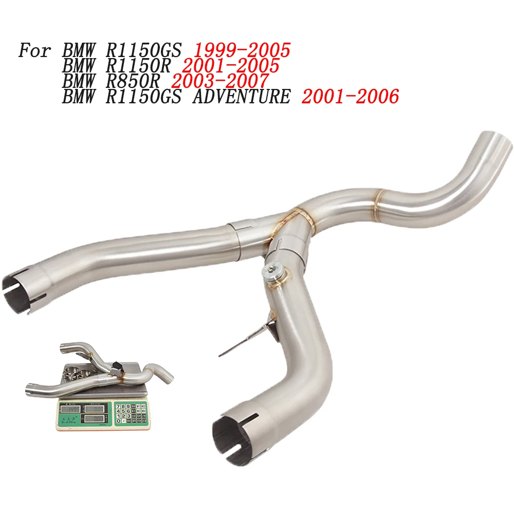 

Motorcycle Exhaust Escape Stainless Steel Middle Link Pipe Muffler For BMW R1150GS 1999-2005 R1150R 2001-2005 R850R 2003-2007