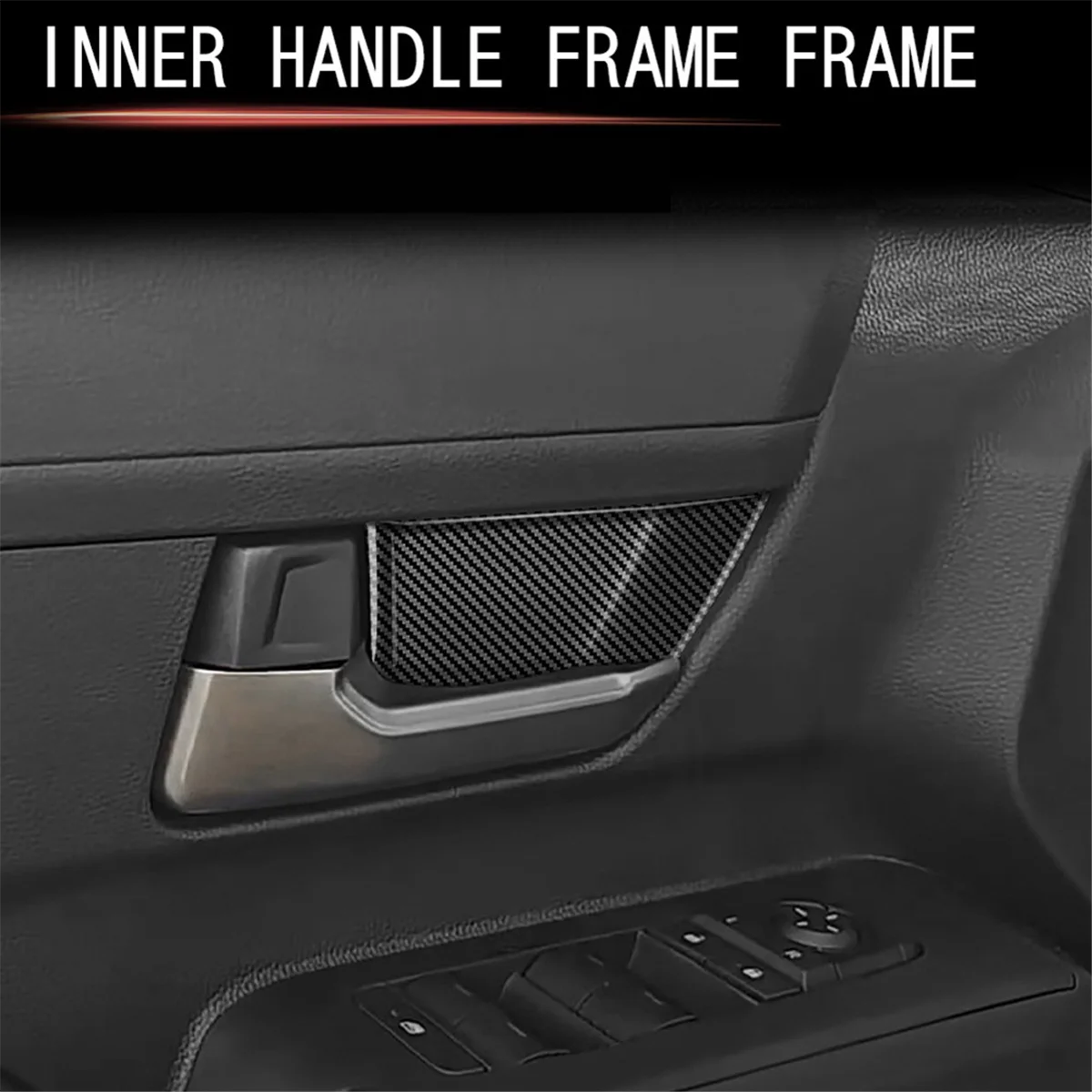 Внутренняя дверная ручка автомобиля, крышка чаши, отделка для Toyota TACOMA 2024, аксессуары для салона автомобиля, углеродное волокно
