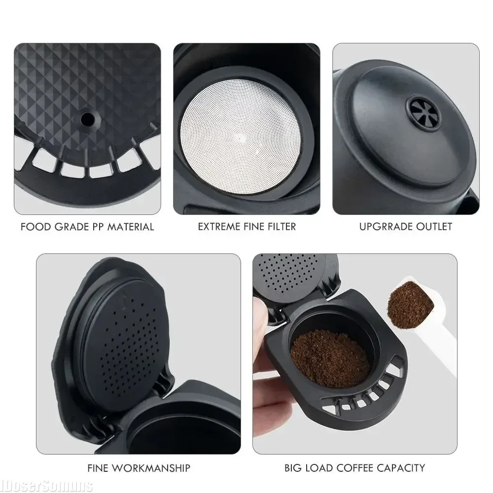 Refill Reusable Capsule Compatible with Genio S Piccolo Xs Machine Coffee Adapter for Dolce Gusto Coffee Capsule Convert Modern
