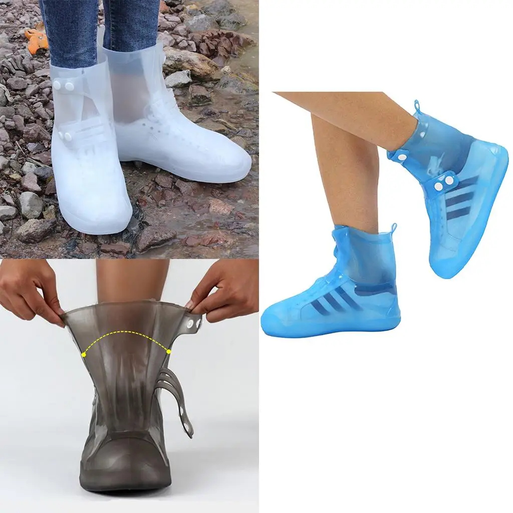 أحذية مقاومة للماء تغطي أحذية المطر الجرموق معدات المطر للسفر لـ #3