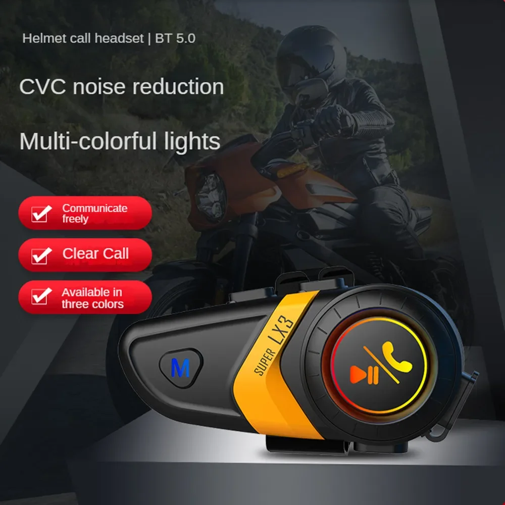 Motorcycle Earphones Helmet Headset Bluetooth 5.0 Headphones Wireless Motor Headset Bike Earphone Handsfree Stereo Earbud