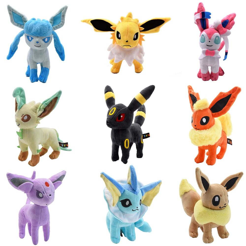 

17-23cm Pokemon Eevee Series Plush Toy Espeon Flareon Umbreon Vaporeon Shiny Sylveon Standing Posture Stuffed Doll Birthday Gift