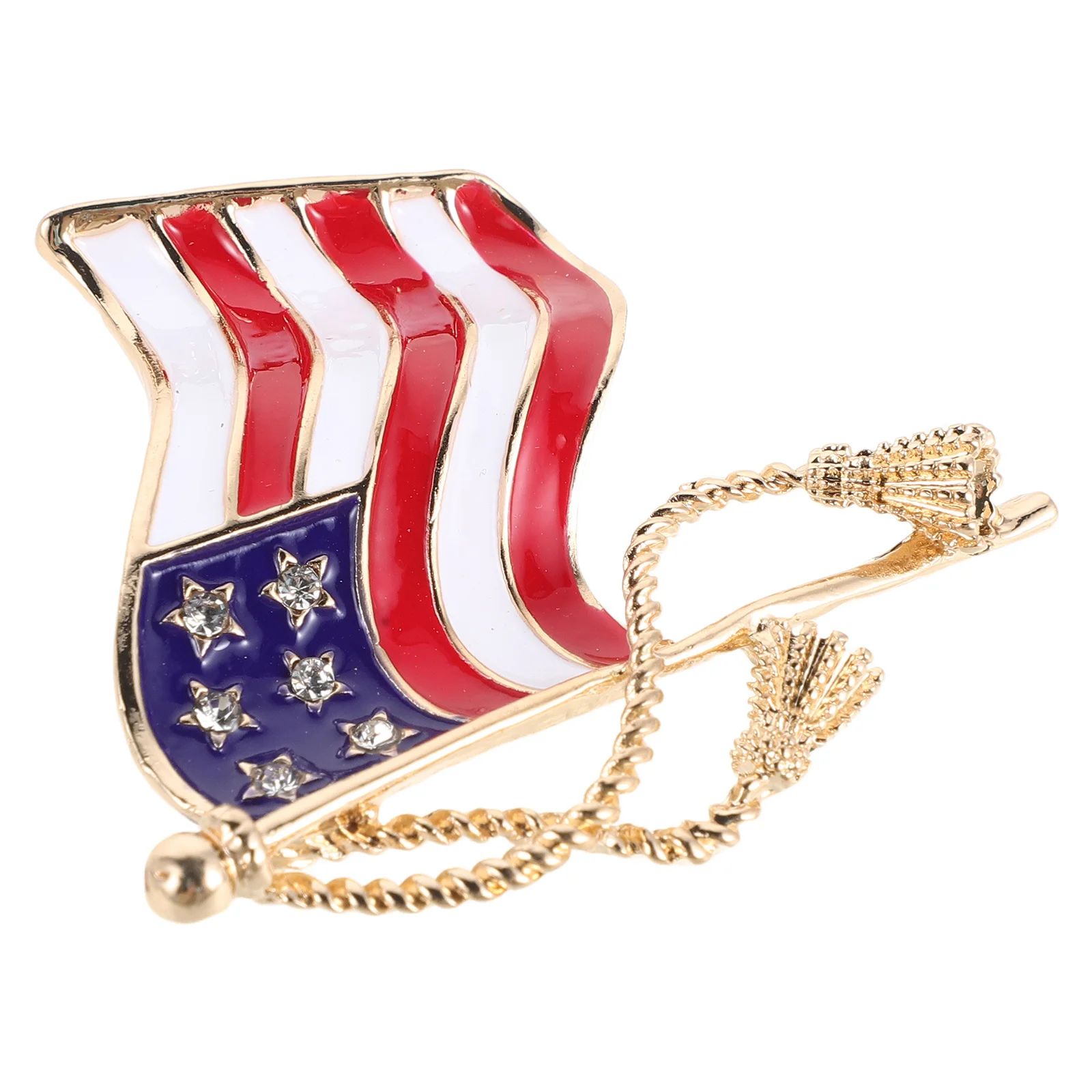 

Rhinestone Usa Flag Lapel Pin - Patriotic Brooch Badge for Hats Backpacks - 4Th of July Memorial Day Accessories for Veterans