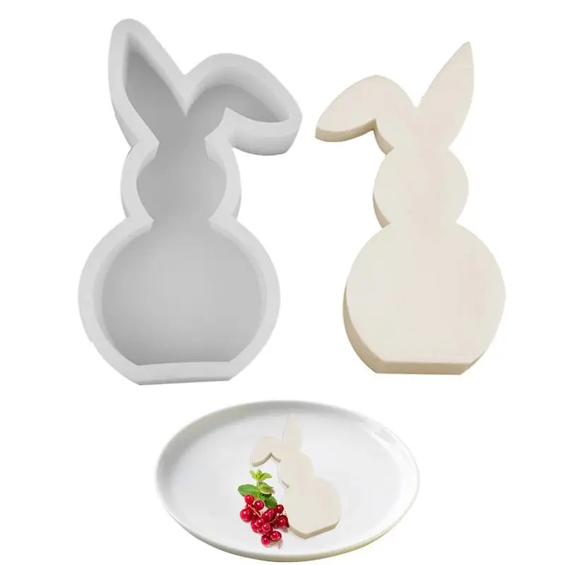 Rabbit Candle Mold Adorable Bunny-shaped Soap Crystal Making Tool For Valentine Day Animal Chocolate Lovely Gifts birthdays