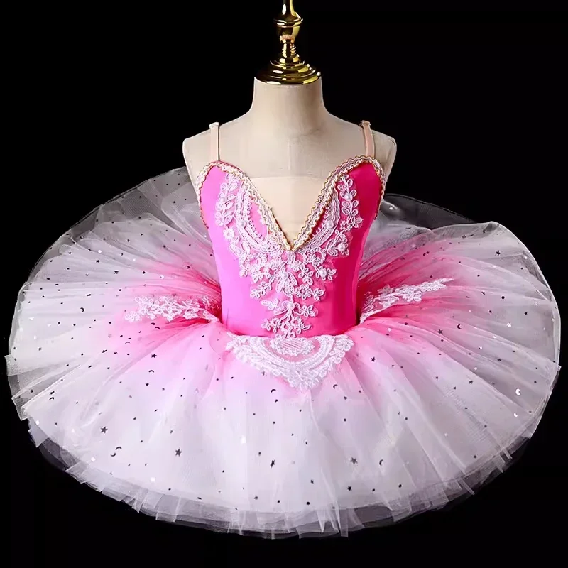 Bailarina Profissional Ballet Tutu para Meninas, Roupas de Dança para Crianças, Vestidos Infantis, Vestido de Patinação Artística, Leotards, Adulto