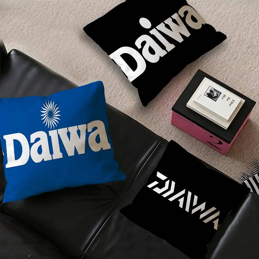 Daiwa Fishing Logo Pillow Anime Pillow Sofa Bed Head Pillow Cover Cushion Cover 45x45 cm Fashion