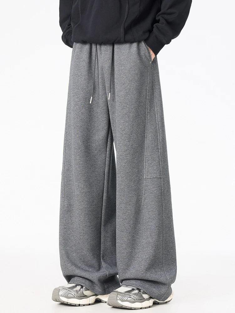 

Тяжелые мужские спортивные штаны American Spor, осенне-зимние повседневные свободные прямые длинные брюки в стиле ретро в стиле ретро