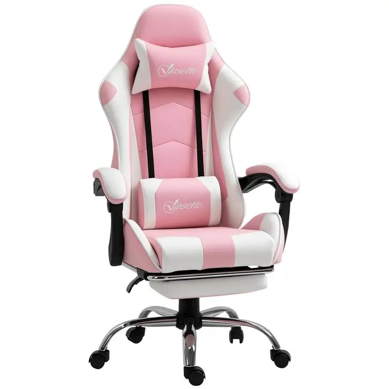 Silla De Juego Ergonómica Para Oficina Con Reposacabezas, Cojín Lumbar Con Masaje, Reposapiés, Silla Giratoria Para Gamers, Silla Para Pc Con Reposabrazos Conectables, Función De Balanceo, Rosa — -58%, 229.63€ Coupon, from 166.29€ – 58% descuento – €166.29