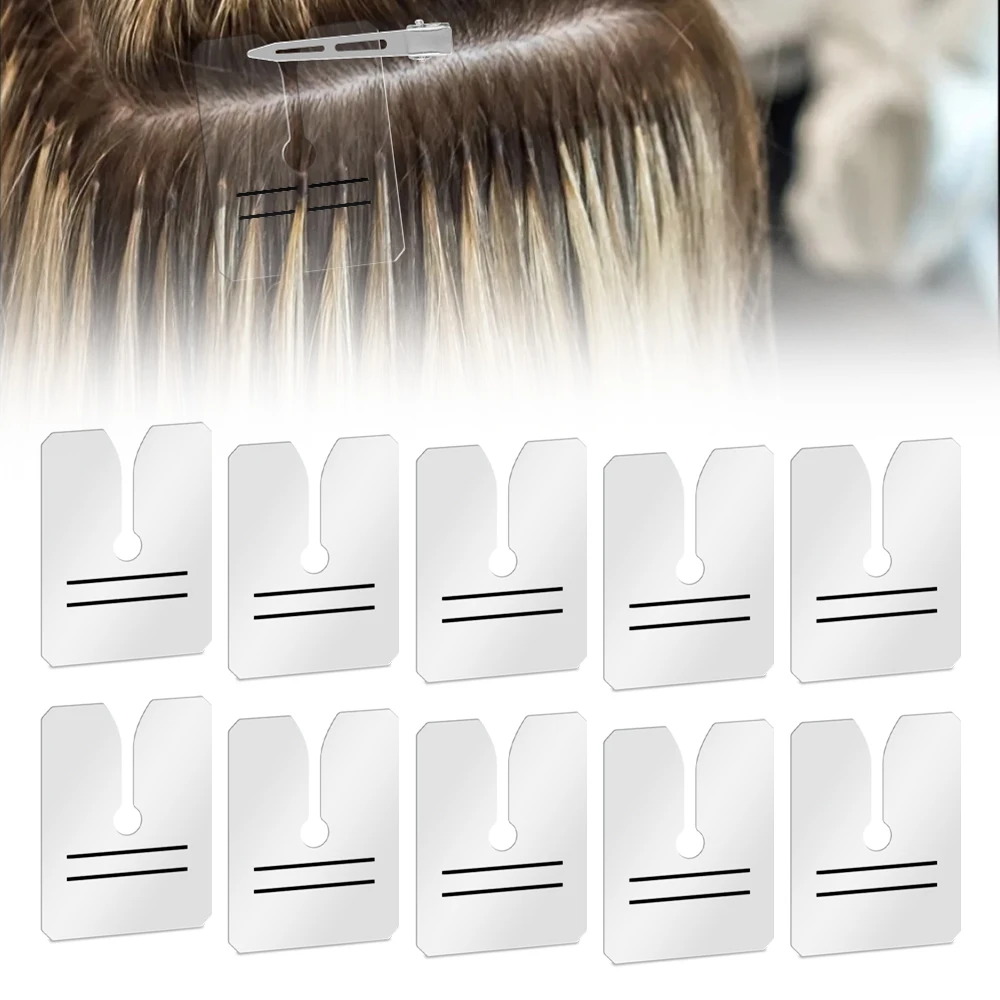 

Термозащита для наращивания волос Lanshii с двойными направляющими – толстый акрил для типов K, U, I, плоских и V-образных кончиков, 10 шт.