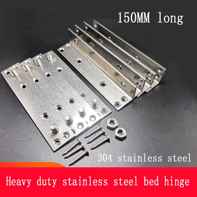 

1 Set/4 Pairs Thickened And Extended Bed Hinge Bed Insert Accessories Furniture Hardware 6-inch Hinge Bed Hanging Connector