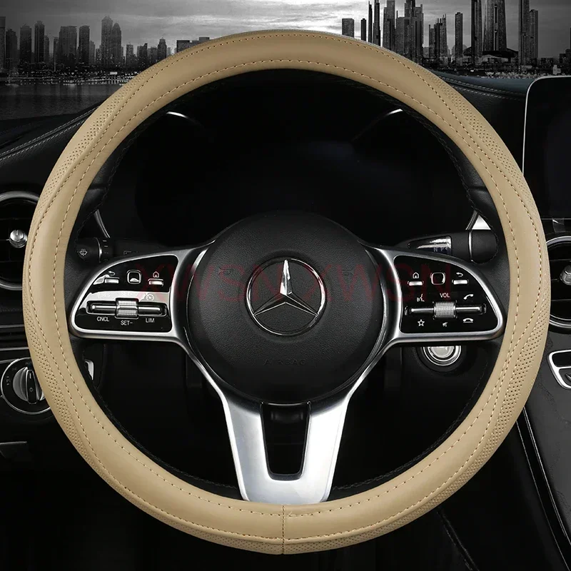 Micro Fiber Leather Steering Wheel Cover for Mercedes A-Class W168 W169 W176 W177 A-Klasse A190 A200 A220 A250 Car Accessories