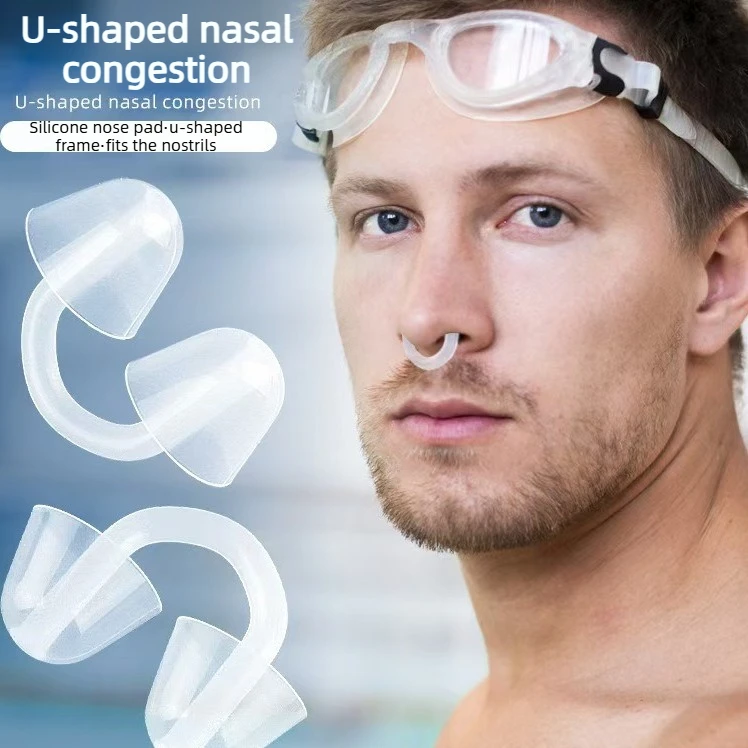 Adult Nose Clip Swimming Anti Water Leak Silicone Snorkeling Non Slip Transparent