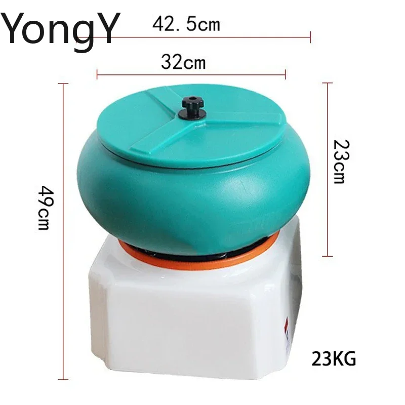 17-Inch Big-Size Vibratory Polishing Barrel Jade & Metal Parts Vibratory Polisher Edge Burr Removal Surface Dirt Tool